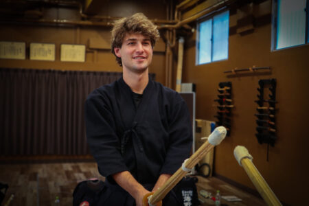 Kendo practice session with instructor guidance in Tokyo