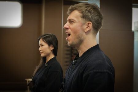 Kendo training session in a traditional Japanese dojo in Tokyo