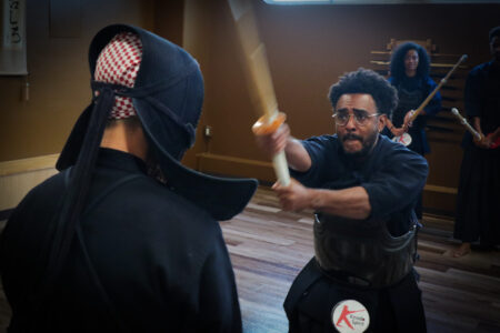 Kendo practice session for beginners in Tokyo dojo