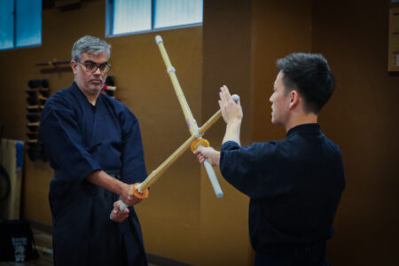 Kendo instruction session in a traditional dojo in Tokyo