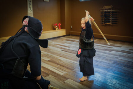 Kendo training focusing on footwork and balance in Tokyo